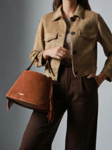 Sac Bandoulire Country Etrier Marron country ECOU161M-vue-porte
