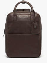 Sac  Dos Business Flandres 2 Compartiments Cuir Etrier Marron flandres EFLA8272
